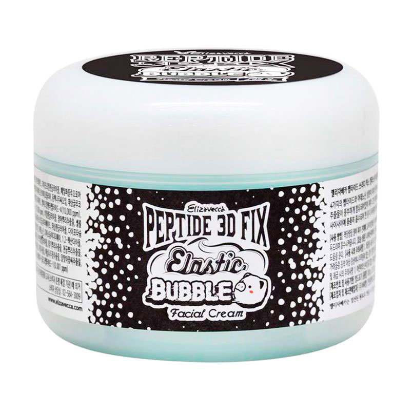 Омолоджувальний бульбашковий крем для обличчя Elizavecca Peptide 3D Fix Elastic Bubble Facial Cream, 100 г